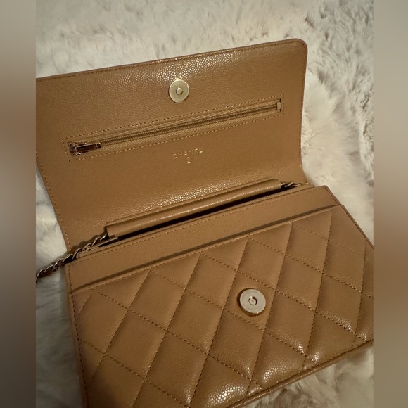Chanel 23B Dark Beige Wallet on Chain WOC with gold hardware - Picture 4 of 7